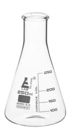 Колбы  - конические (Эрленмейера) с узким горлом, двайная шкала 250 мл. / Flasks - Conical Erlenmeyer with Narrow Neck, Dual Scale 250ml