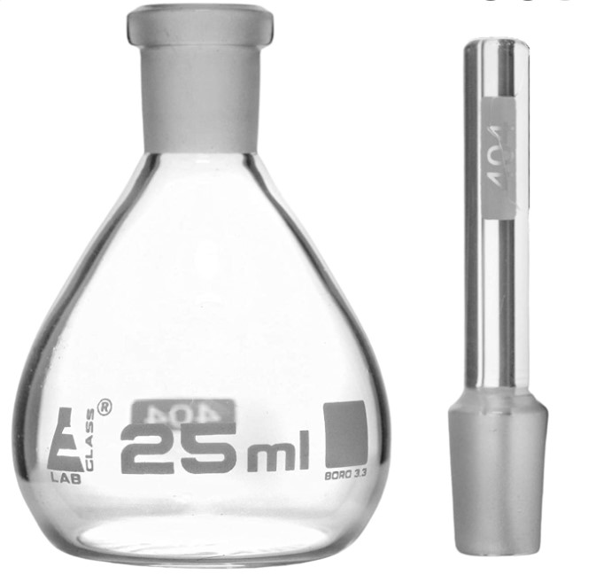 Пикнометр 25мл, калиброванный, из борсиликатного стекла