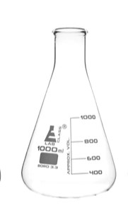 Колбы - конические, Эрленмейера 1000мл, розетка 29/32, узкое горлышко, со сменным шарниром, боросиликатное стекло