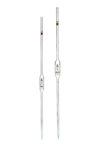 Пипетка класса «A», 25 мл, боросиликатное стекло, грушевидная форма с синей маркировкой, синяя / Pipette class 'A' 25 ml, Borosilicate glass, Blue Printing bulb form, Blue
