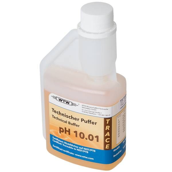 Технический буферный раствор pH = 10,01, 1 флакон по 250 мл                    Technical buffer solution pH = 10.01, 1 bottle with 250 ml: pH 10.01