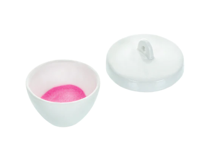 Тигель 17 мл, фарфор, приземистой формы / Crucible 17 ml, Porcelain, Squat