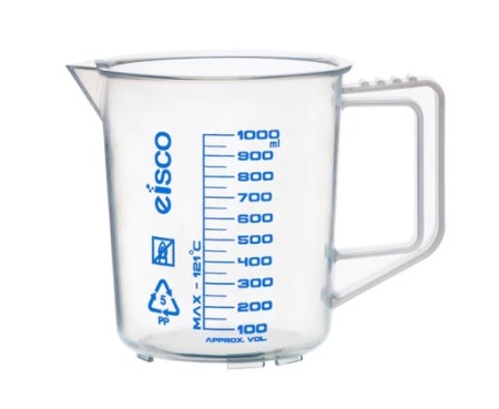 Мерный стакан с трафаретной печатью, 1000 мл, РР / Measuring Jug-Screen Printed, 1000 ml, Polypropylene